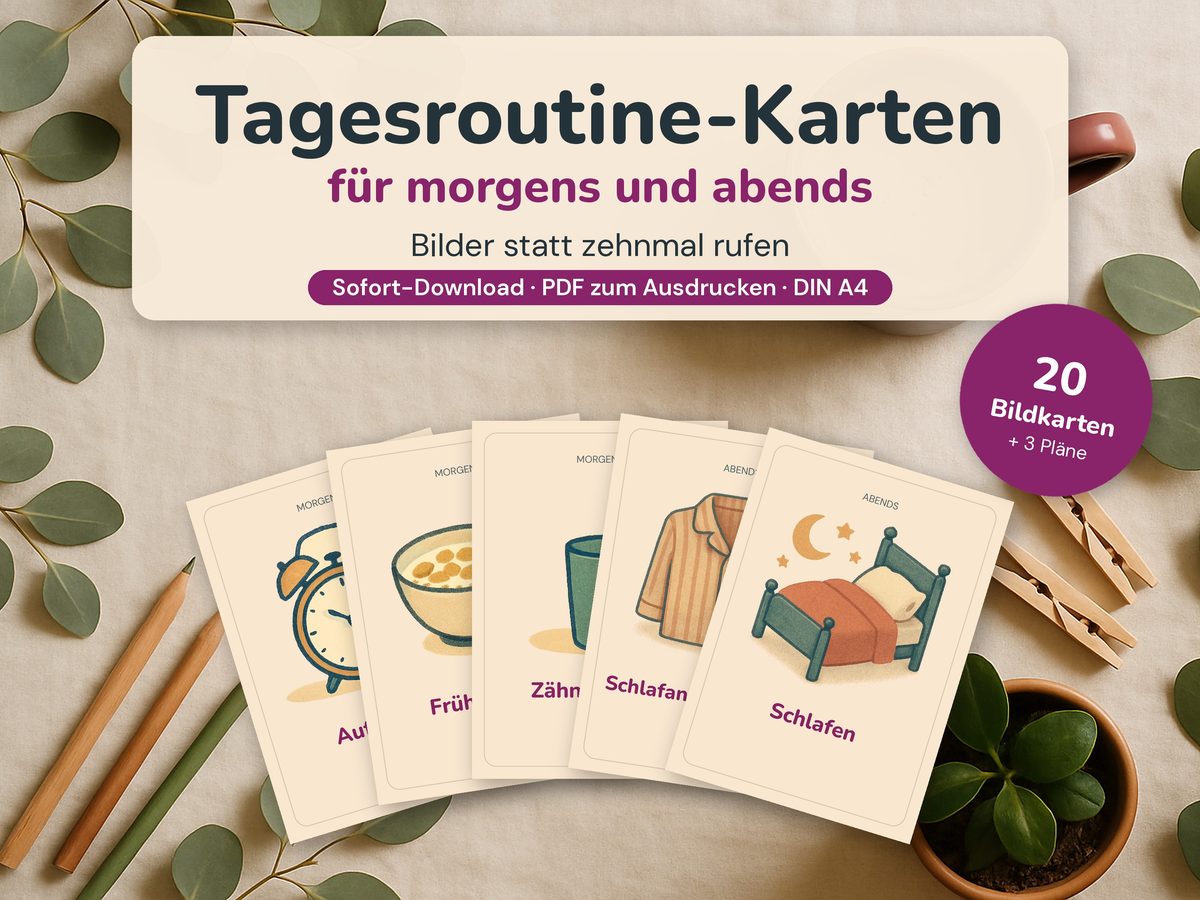 Tagesroutine-Karten – Vorlage zum Ausdrucken