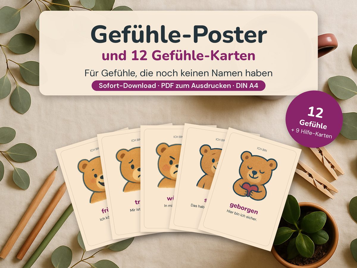 Gefühle-Poster und Gefühle-Karten – Vorlage zum Ausdrucken
