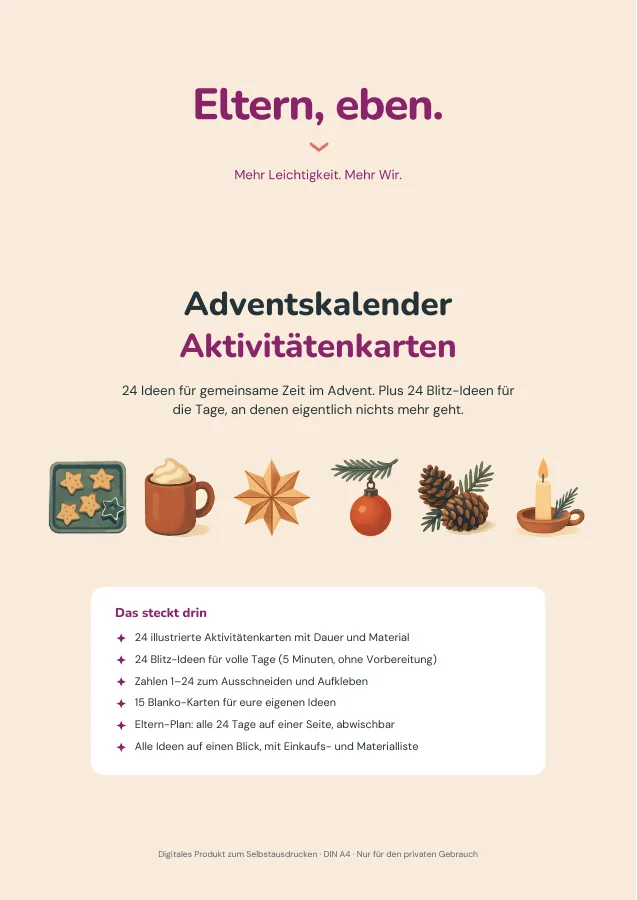 Adventskalender-Aktivitätenkarten