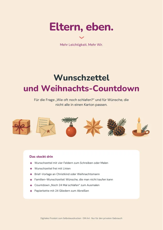 Wunschzettel & Weihnachts-Countdown