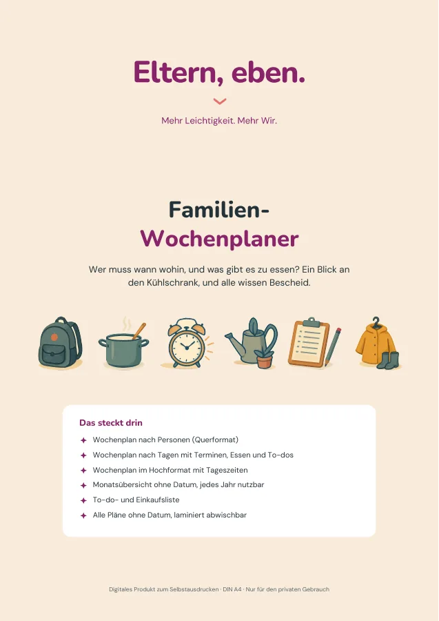 Familien-Wochenplaner